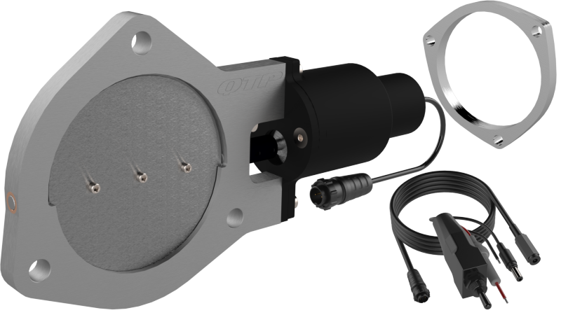 QTP 4in Bolt-On QTEC Electric Cutout Valve w/Flange - Single QTEC40F QTEC40F Photo - Primary