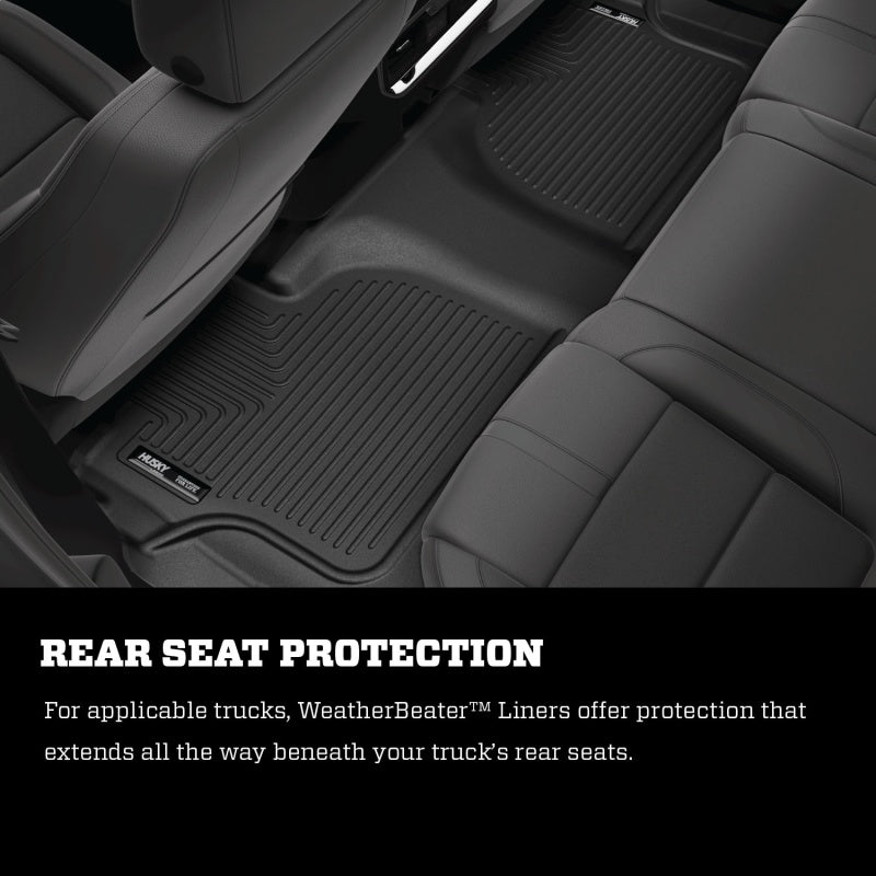 Husky Liners 14 Chevrolet Silverado/GMC Sierra WeatherBeater Black Front & 2nd Seat 98231 Photo - Mounted