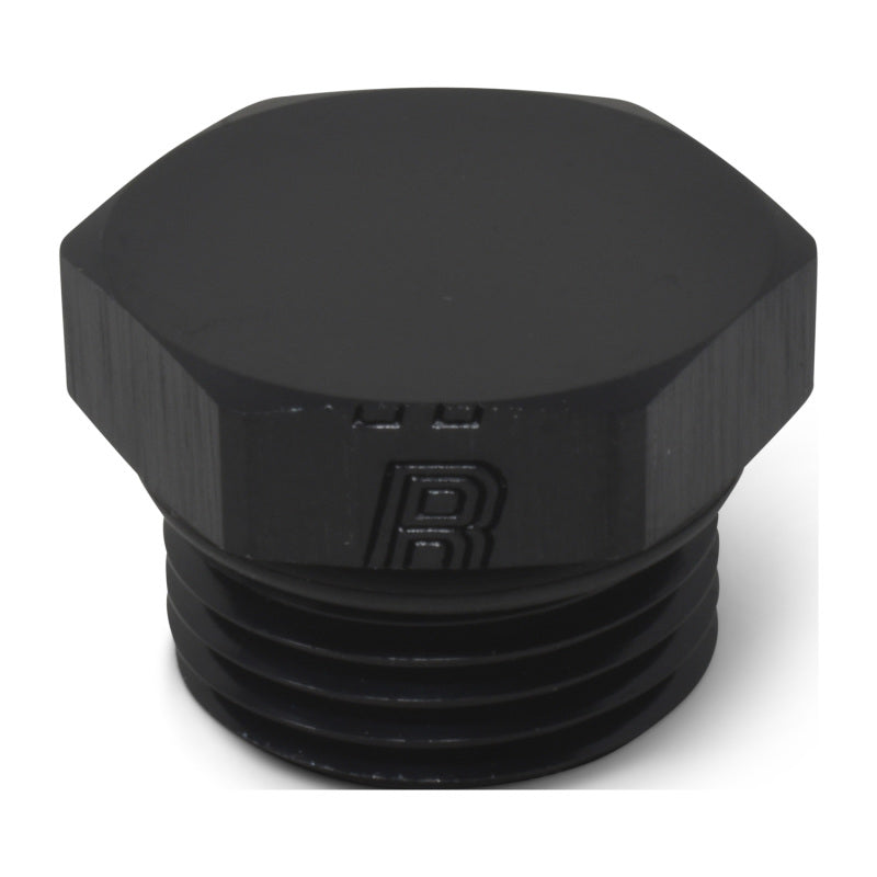 Russell -3 AN Straight Thread Plug Adapter (Black Finish) 660273 Photo - out of package