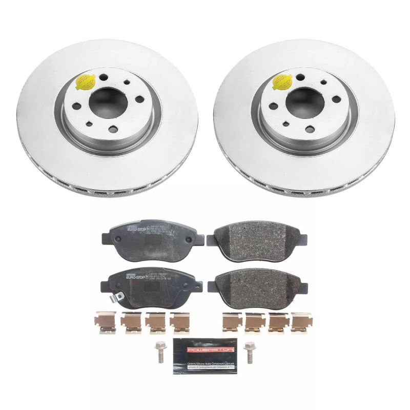 Power Stop 12-19 Fiat 500 Front Euro-Stop Brake Kit ESK6426 ESK6426 Photo - Primary