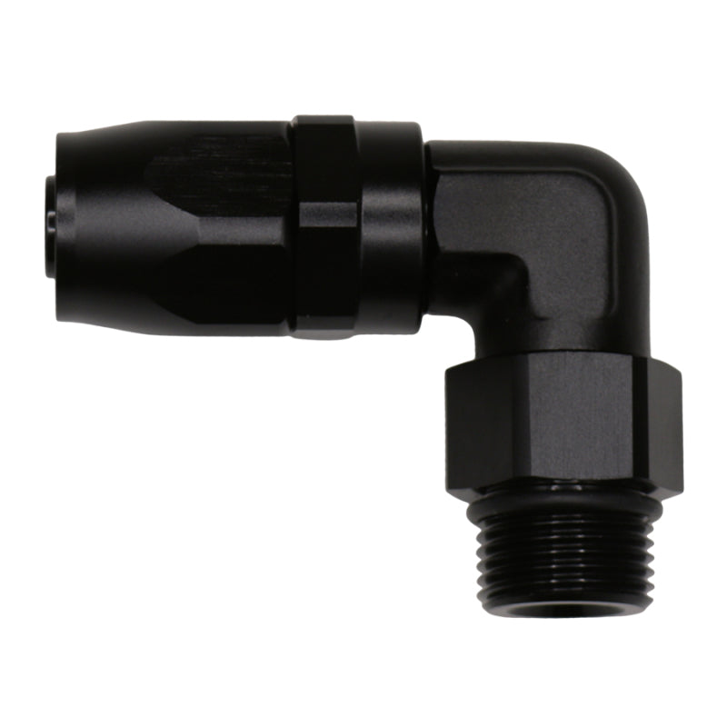 DeatschWerks 10AN ORB Female Swivel 90-Degree Hose End CPE - Anodized Matte Black 6-02-0829-B 6-02-0829-B Photo - Primary