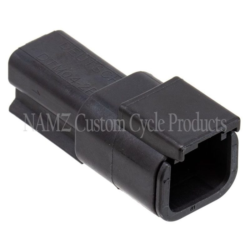 NAMZ Deutsch DTM 2-Position Receptacle w/2 Stamped Terminals & Wedgelock - Black (HD 74102-98BK) MDR-2B MDR-2B Photo - Primary