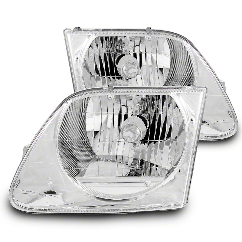 Raxiom 97-03 Ford F-150 G2 Euro Headlights- Chrome Housing (Clear Lens) T542852 T542852 Photo - Primary