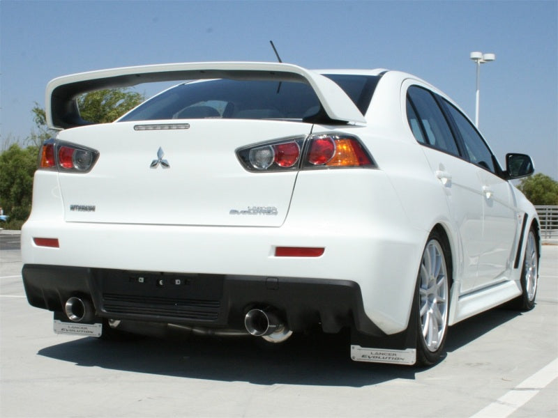 aFe Dual Cat-Back Exhaust w/ Polished Tips - Mitsubishi EVO X 08-13 49-36701 Photo - Mounted