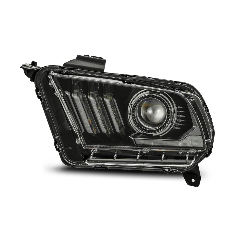 AlphaRex 10-12 Ford Mustang PRO-Series Projector Headlights Plank Style Jet Black w/Top/Bottom DRL 880110 880110 User 1
