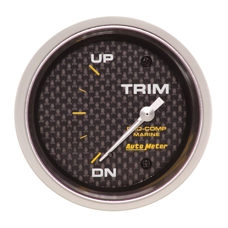 Autometer Marine Carbon Fiber Gauge 2-5/8in Electric Trim Level Gauge 0OHM Down - 90OHM Up 200767-40 200767-40 Photo - Primary