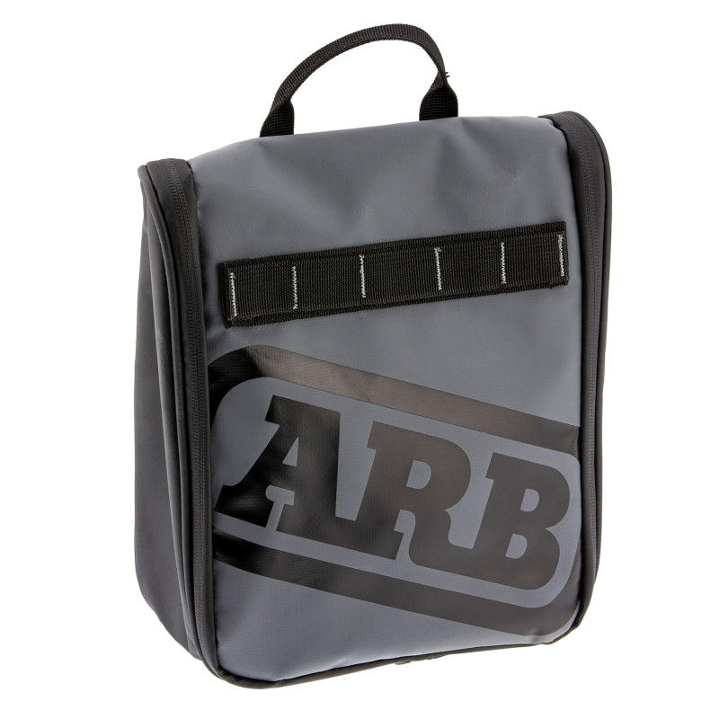 ARB Toiletries Bag Charcoal Finish w/ Red Highlights PVC Outer Shell Mesh Pockets Mirror ARB4209 ARB4209 Photo - Primary
