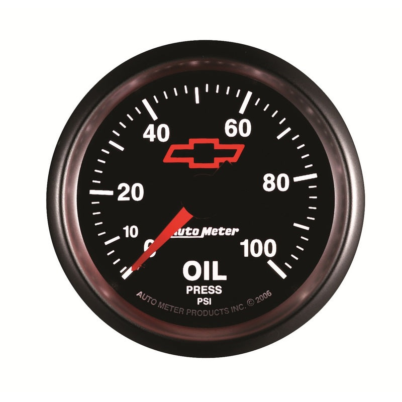 Autometer Gauge, Oil Pressure, 2 1/16", 100Psi, Mechanical, Gm Bowtie Black 3621-00406 User 3