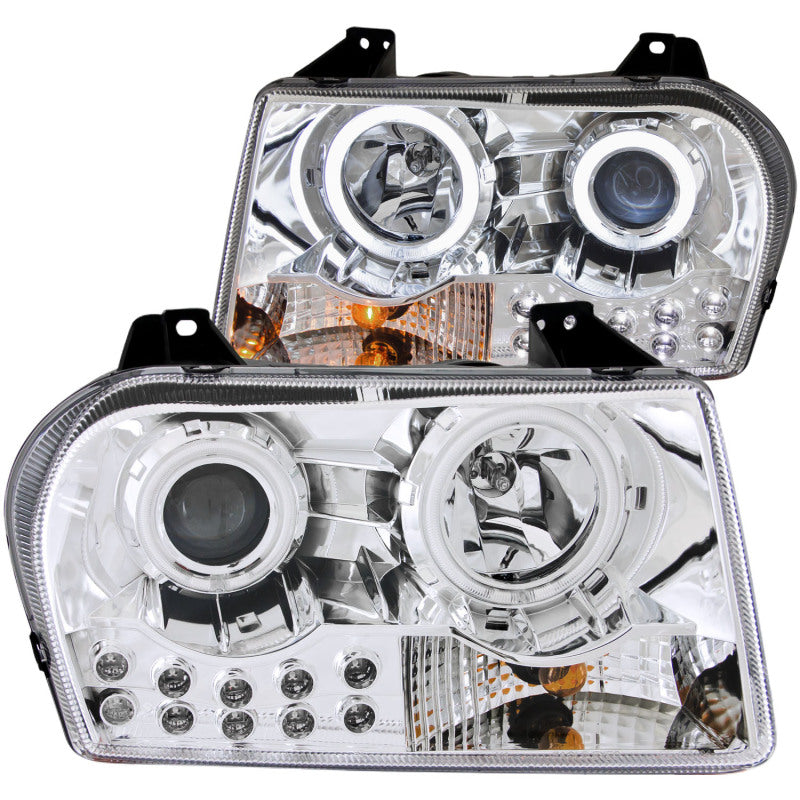 Anzo 2005-2010 Chrysler 300 Projector Headlights w/ Halo Chrome 121136 Photo - Primary
