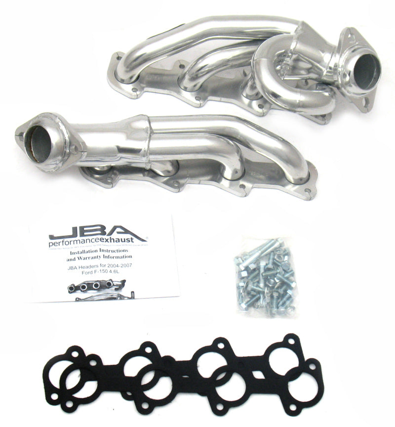 JBA 04-08 Ford F-150 4.6L 2V 1-1/2in Primary Silver Ctd Cat4Ward Header 1687SJS 1687SJS Photo - Primary