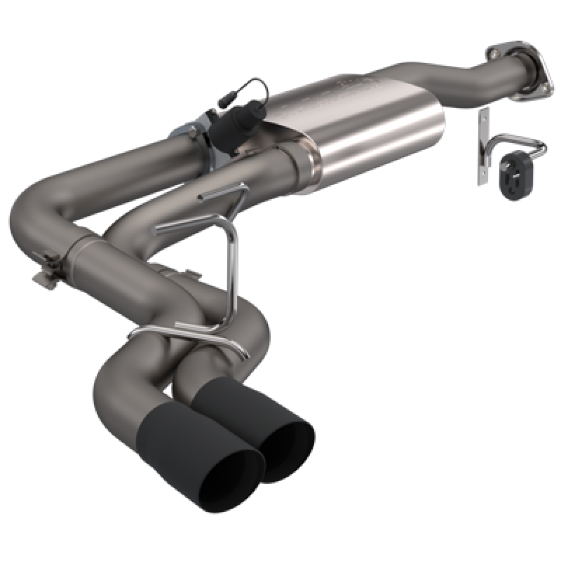 QTP 15-18 Ford F-150 CC/EC Standard Bed 304SS Screamer Cat-Back Exhaust w/3.5in Black Tips 440015B 440015B Photo - Primary