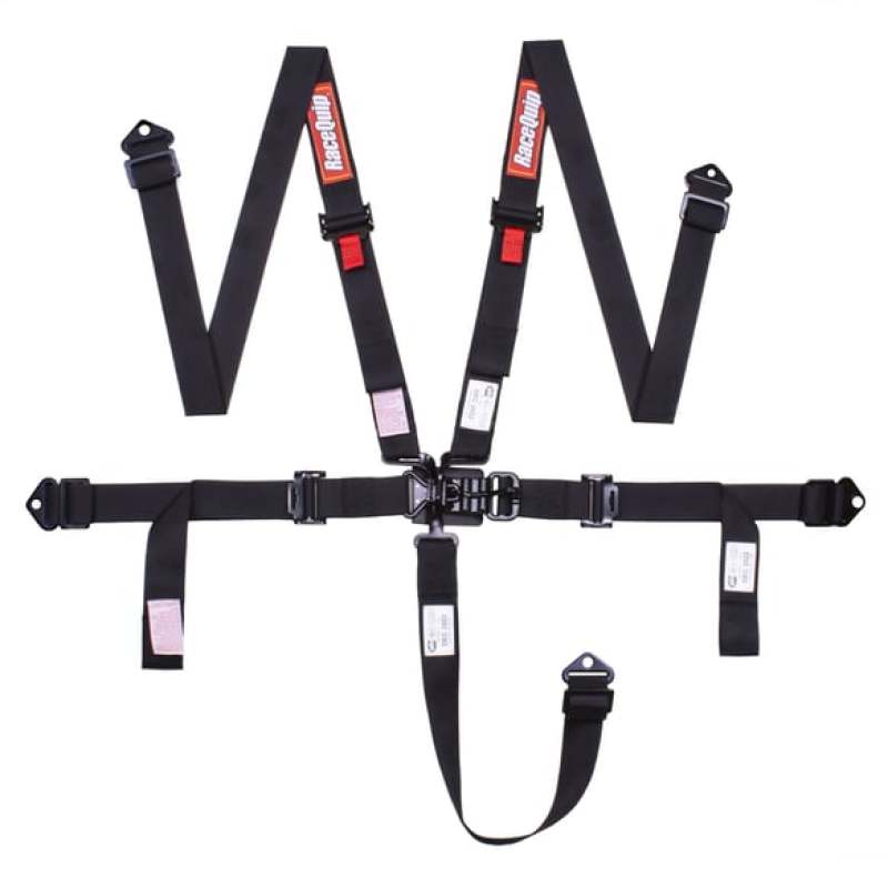 Racequip Latch & Link 5 Point Auto Racing 2In Harness Set / SFI 16.1 Seat Belt Set / Black 811001 811001 User 1