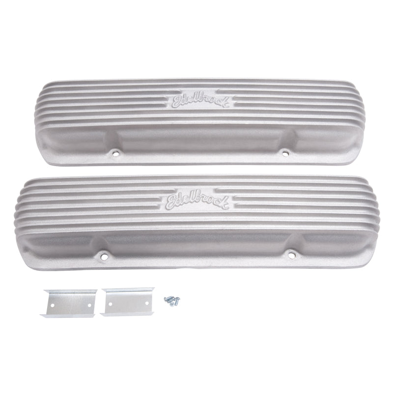 Edelbrock Valve Cover, Classic Series, Pontiac, 1962-1979 301-455 CID V8, Satin 41309 Photo - Primary