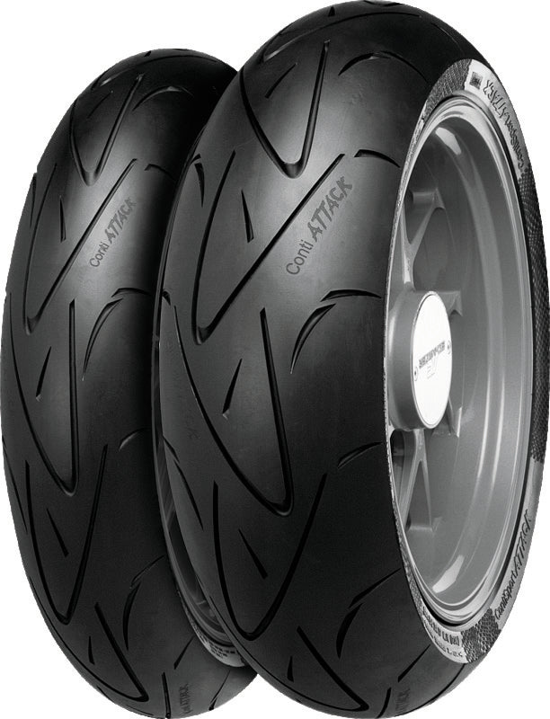 Continental Tire Continental ContiSportAttack Front Tire - 120/70 ZR17 M/C 58(W) TL 02443990000 02443990000 Photo - Primary