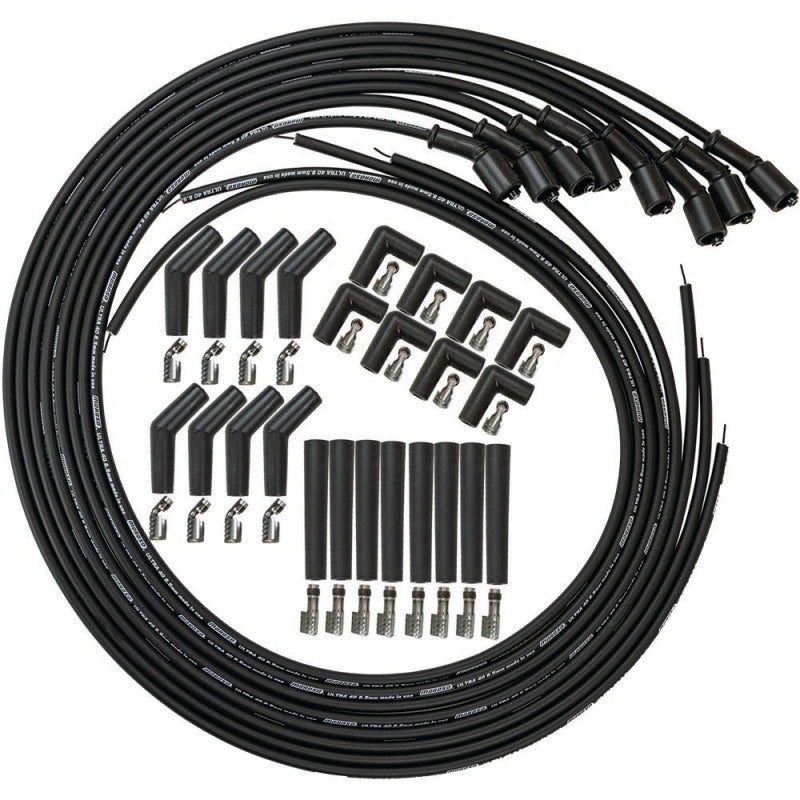 Moroso GM LS/LT 8.5mm Ultra 40 Universal Wire Set - Black w/90/135/Straight Plug Ends 73749 73749 User 1