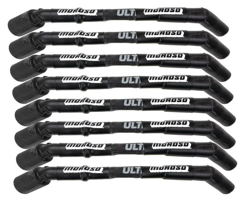 Moroso GM LS Ultra 40 Custom Fit Sleeved Ignition Wire Set 8in 135 Deg Boots - Black 73850 73850 User 1