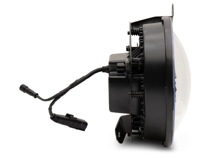 Raxiom 18-22 Jeep Wrangler JL/JT Axial 9-Inch LED Headlights w/RGB Halo- Blk Housing (Clear Lens) J142668 J142668 Photo - Close Up