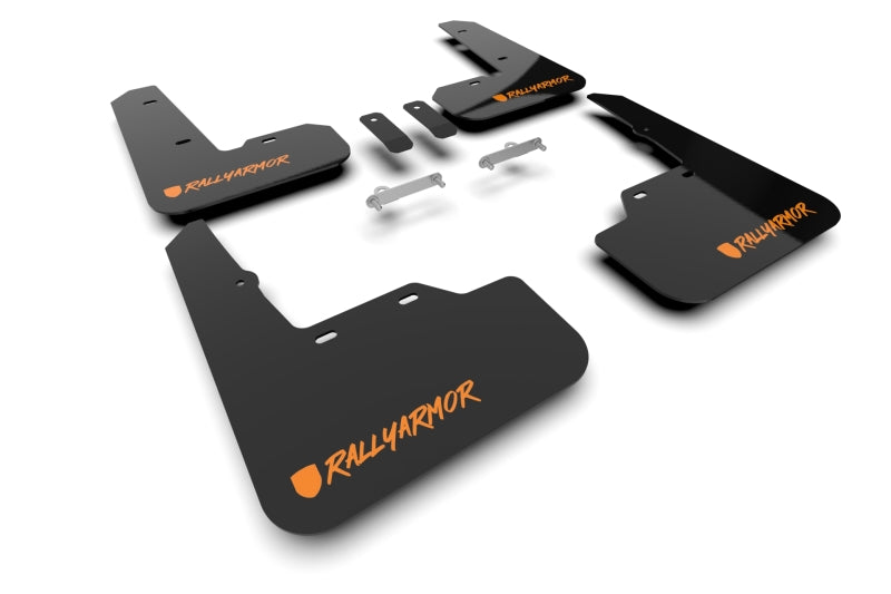 Rally Armor 2022+ Subaru WRX Black UR Mud Flap Altered Font Orange Logo MF92-UR-BLK/OR-X MF92-UR-BLK/OR-X Photo - Primary