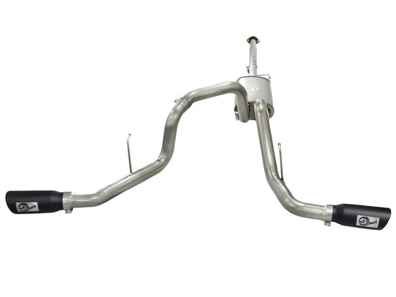 aFe Cat-Back Stainless Steel Dual Exit Exhaust System - Ford F-150 11-14 49-43056-B Photo - Unmounted