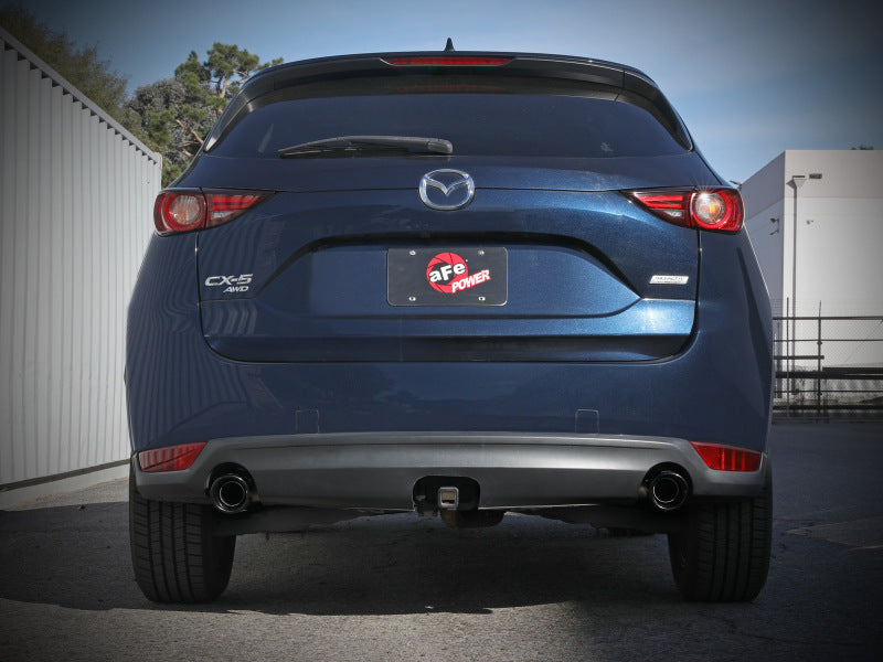 aFe Takeda 17-21 Mazda CX-5 2.5L (t) 2.5in. SS Axle-Back Exhaust System w/Black Tips 49-37021-B 49-37021-B Photo - Mounted