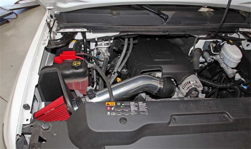 Spectre 11-13 GM 2500HD/3500HD V8-6.0L F/I Air Intake Kit - Polished w/Red Filter 9004 9004 Photo - Mounted