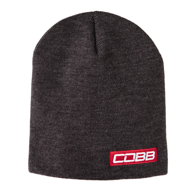 COBB Tuning Bar Logo Knit Beanie - Gray W/Red Logo 8in. Tall OS CO-BEANIERED CO-BEANIERED Photo - Primary