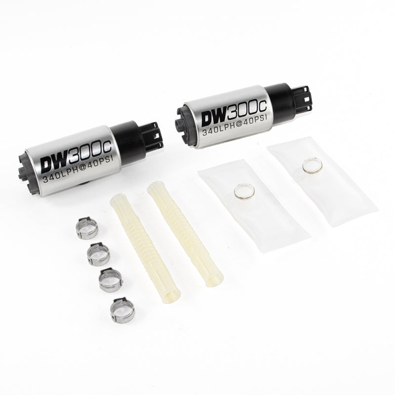 DeatschWerks 340lph compact fuel pump with out clips w/ 9-1033 install kit 9-307-1033 Photo - Primary