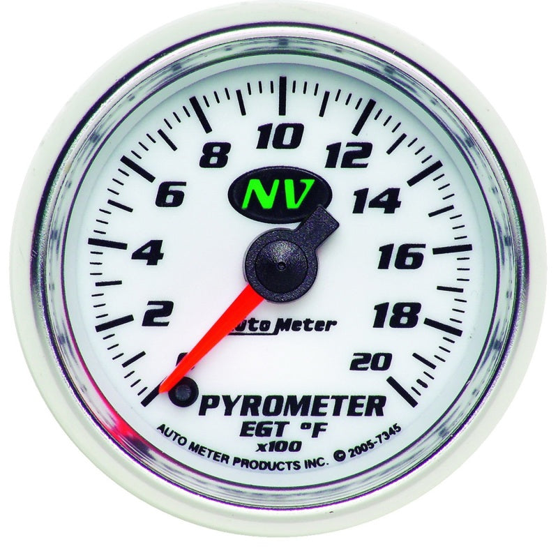 Autometer NV 52mm 0-2000 Deg F Digital Stepper Motor Pyrometer Gauge 7345 7345 Photo - Primary