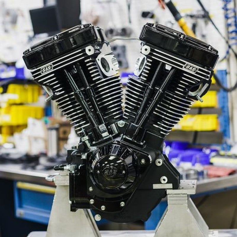 S&S Cycle 84-99 BT Black Edition V124 Long Block Engine w/ 640 Cams & Chrome Billet Gear Cover 310-1158 310-1158 User 1