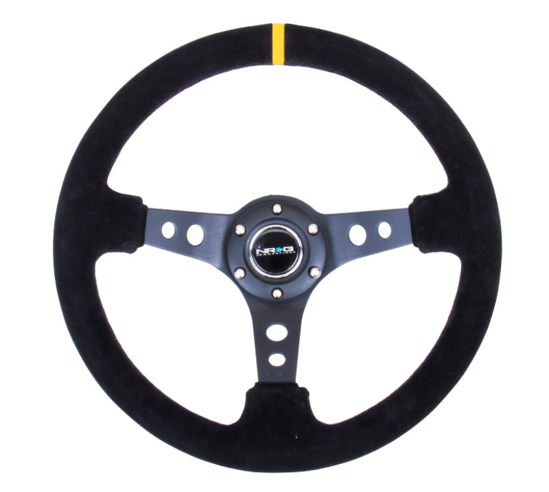 NRG Reinforced Steering Wheel-350mm Sport Steering Wheel (3" Deep)-Suede RST-006S-Y User 1
