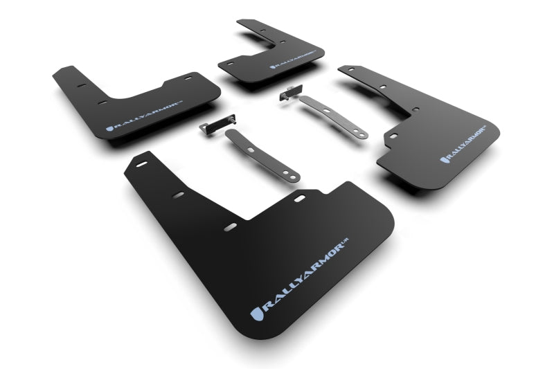 Rally Armor 2022 Hyundai Elantra N & N Line Black UR Mud Flap w/ Light Blue Logo MF79-UR-BLK-PBL MF79-UR-BLK-PBL Photo - Primary