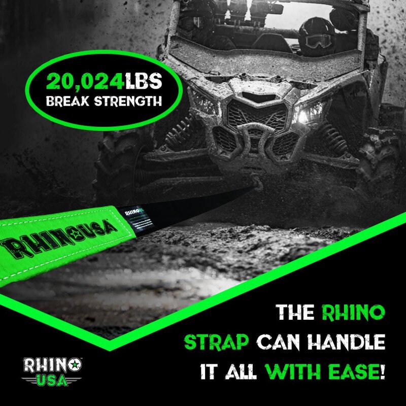 Rhino USA Recovery Tow Strap 2Inx20Ft (Black) RNO-TOWSTRAP220 RNO-TOWSTRAP220 User 1