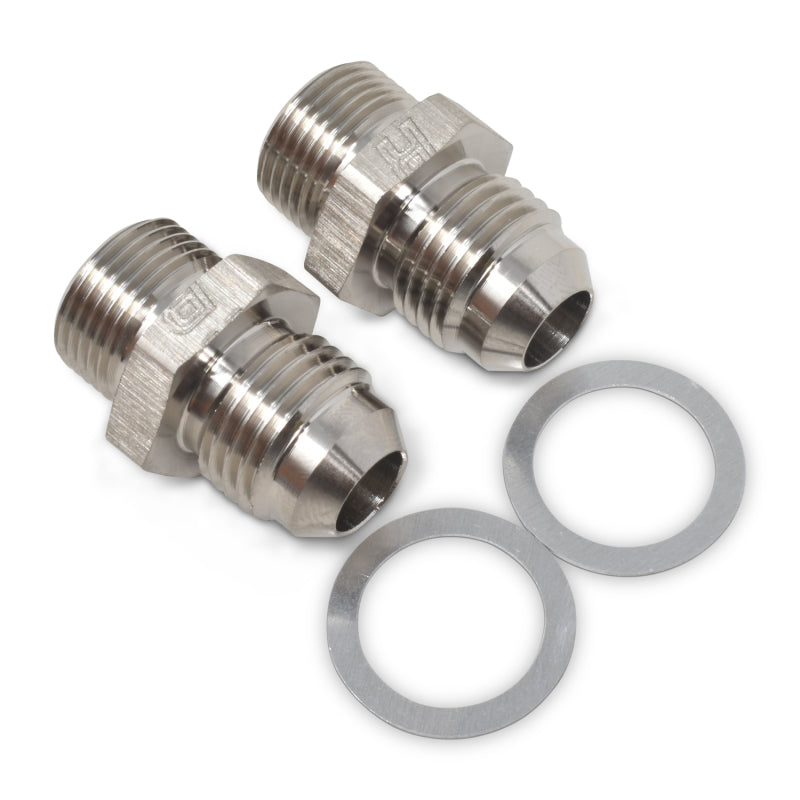 Russell -6 AN Holley Single Feed Carb Adapter Fitting (Endura Finish) 640201 Photo - out of package