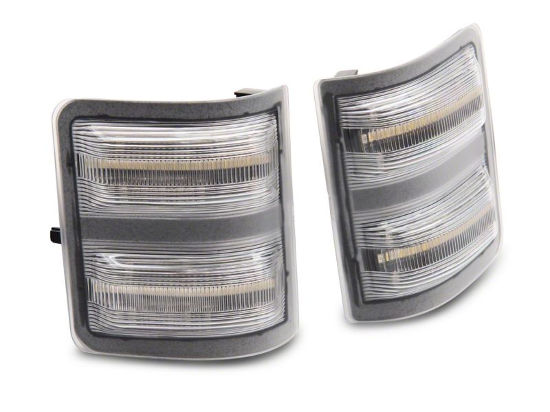 Raxiom 11-16 Ford F-250/F-350 Super Duty Axial LED SEQL Switchback Side Mirror Marker Lamps- Clear SD18247 SD18247 Photo - Close Up