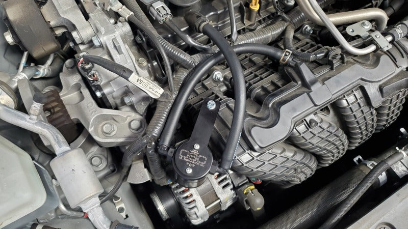 J&L 19-24 Nissan Altima 2.5L Oil Separator 3.0 Passenger Side - Black Anodized 3120P-B 3120P-B Photo - Mounted