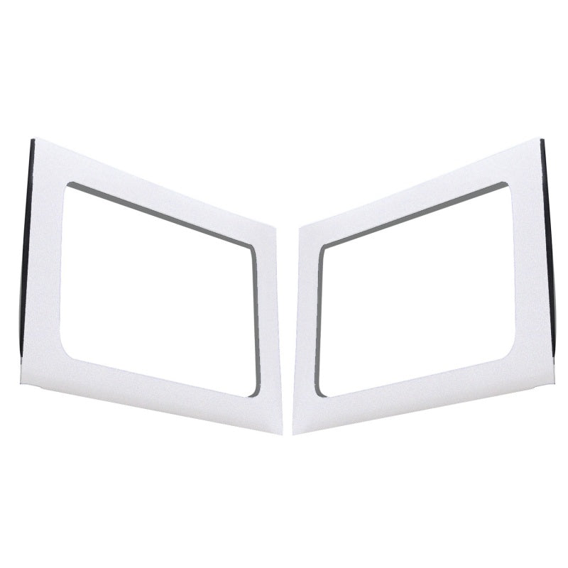 DEI 11-18 Jeep Wrangler JK 4-Door Boom Mat Rear Side Window Trim - 2 Piece - White 50151 50151 Photo - Primary