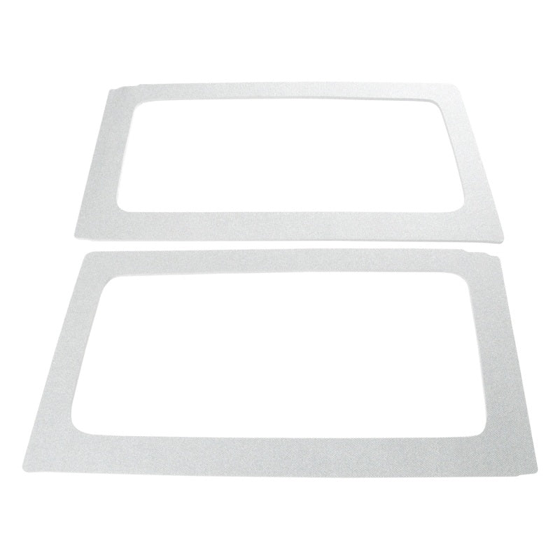 DEI 11-18 Jeep Wrangler JK 2-Door Boom Mat Rear Side Window Trim - 2 Piece - White 50154 50154 Photo - Primary