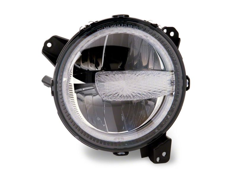 Raxiom 18-23 Jeep Wrangler JL Axial Series 9-In LED Headlights- Blk Housing (Clear Lens) J164371 J164371 Photo - Close Up