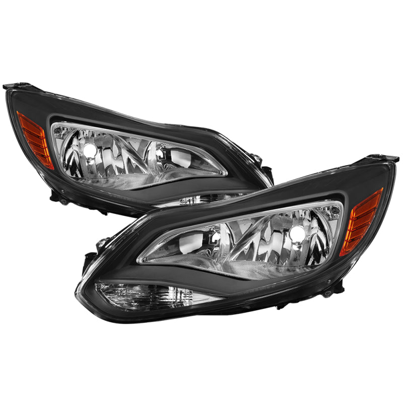 SPYDER xTune Ford Focus 2012-2014 Halogen Only OEM Style Headlights - Black HD-JH-FFOC12-AM-BK 9037337 9037337 Photo - Primary