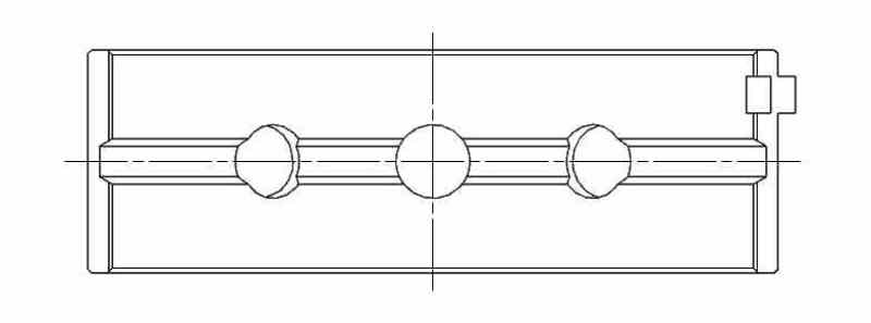 ACL Suzuki 4 M16A (1.6L) Race Series Engine Crankshaft Main Bearing Set 5M8443H-.25 5M8443H-.25 Technical Drawing