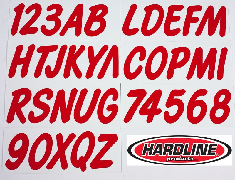 Hardline Boat Lettering Registration Kit 3 in. - 400 Lava Red Solid LR400EC LR400EC Photo - Primary