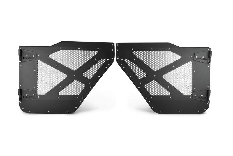 DV8 Offroad DV8 18-22 Jeep 4 Door JL/JT Aluminum Half Doors with Perforated Mesh Rear HDJL-01R HDJL-01R Photo - Unmounted