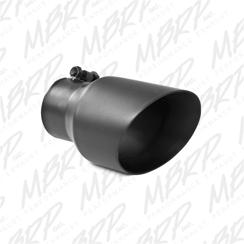 MBRP Universal Tip 4.5in OD 3in Inlet 8in Length Dual Walled Angled Exhaust T5151BLK Photo - Primary