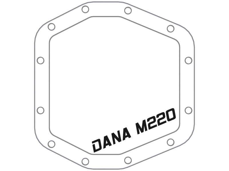 aFe 20-23 Jeep Gladiator JT (Dana M220) Pro Series Rear Differential Cover Black w/ Machined Fins 46-71191B 46-71191B Technical Drawing
