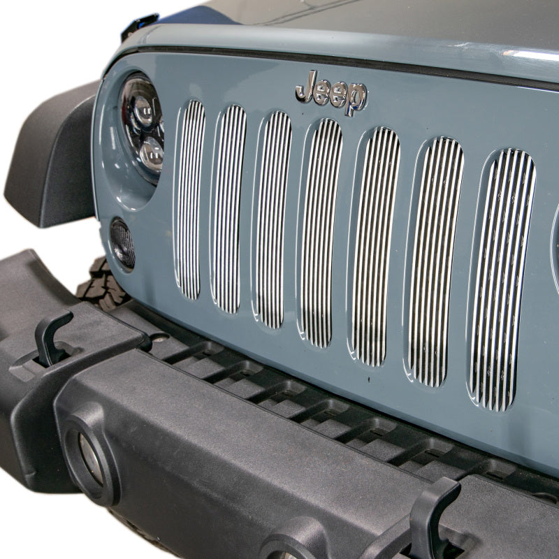 DV8 Offroad 2007-2018 Jeep JK Polished Grille Inserts D-JP-190008-POLSH D-JP-190008-POLSH Photo - Mounted
