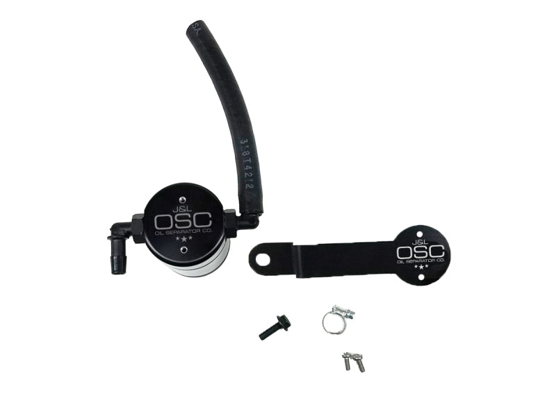 J&L 17-21 Honda Civic Type R Passenger Side Oil Separator 3.0 - Black Anodized 3100P-B 3100P-B Photo - Primary