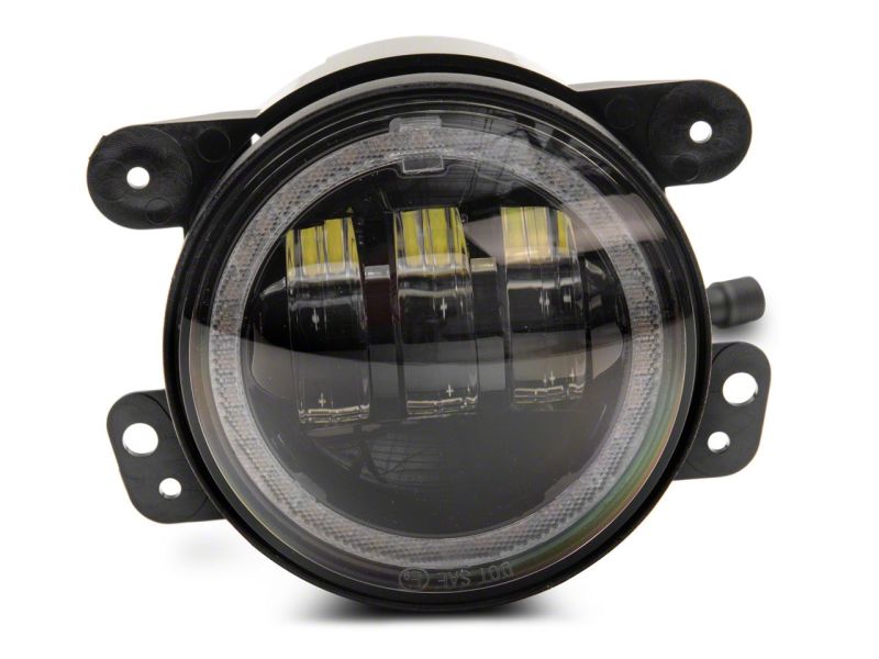 Raxiom 07-18 Jeep Wrangler JK Axial Series 4-In LED Fog Lights w/ RGB Halo J143371 J143371 Photo - Close Up