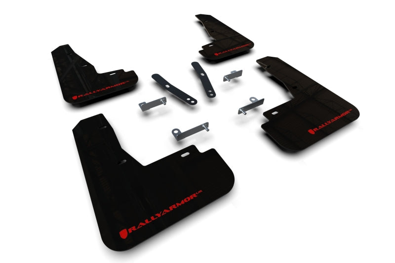 Rally Armor 22-23 Kia EV6 Black UR Mud Flap Red Logo MF91-UR-BLK-RD MF91-UR-BLK-RD Photo - Primary