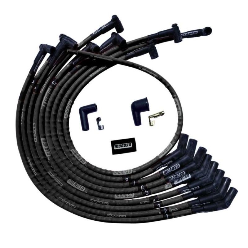 Moroso SB Ford Sleeved 135 Plug HEI Ultra Spark Plug Wire Set - Black 51570 51570 User 1