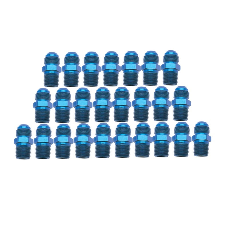 Russell Performance -8 AN to 3/8in NPT Straight Flare to Pipe (Blue) (25 pcs.) 660488 660488 Photo - Primary